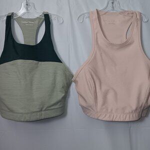 OUTDOOR VOICES  BUNDLE OF 2 CROP TOP SPORTS BRAS